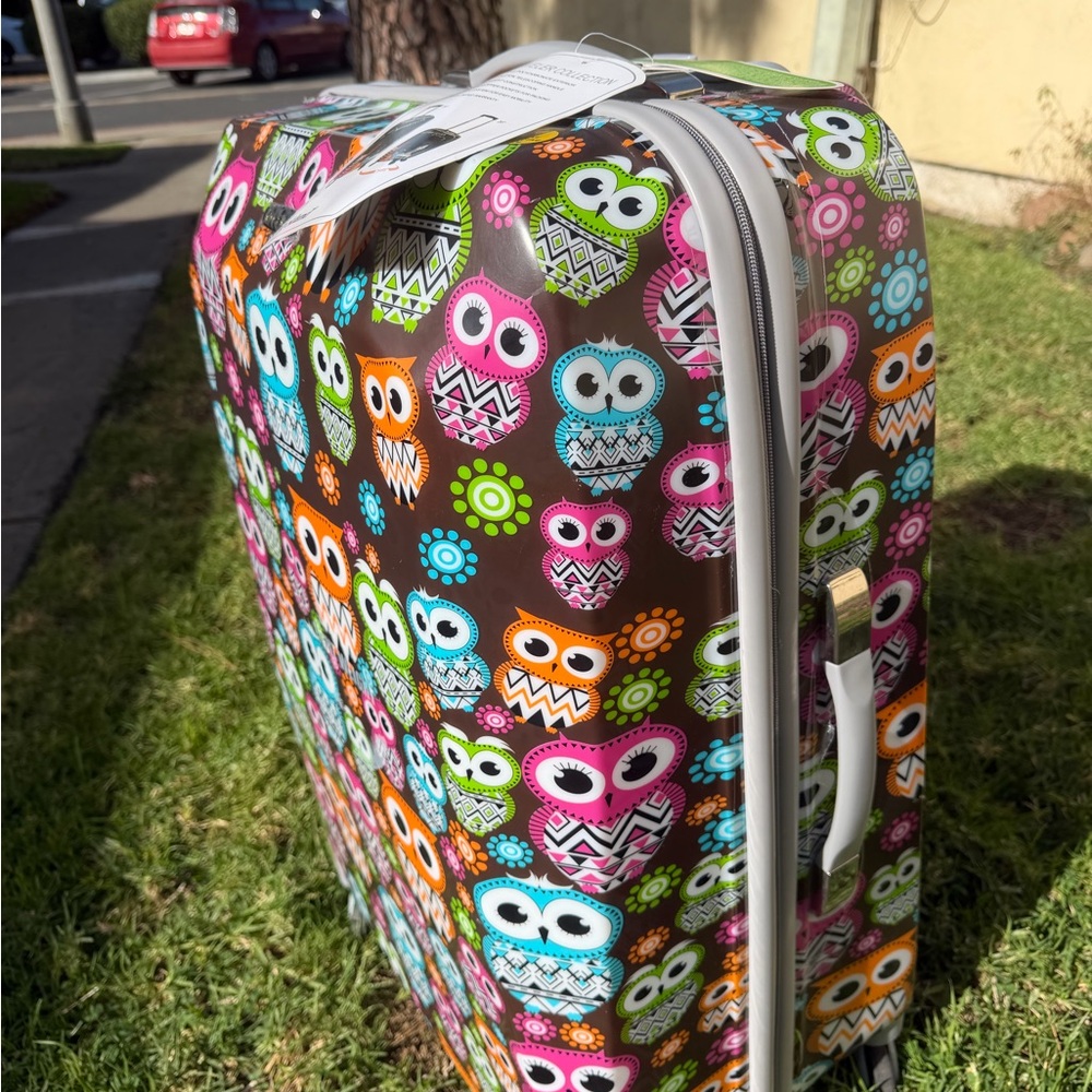Colorful Owl Pattern Suitcase Cover (includes 2) - Picture 4 of 9